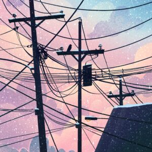 Cotton Candy Power Lines