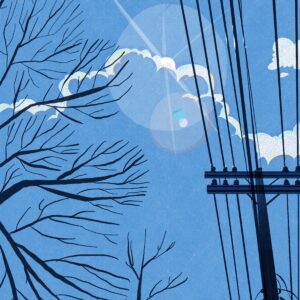Blue Power Lines
